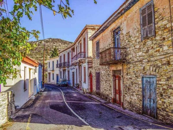 A road in a village in Cyprus