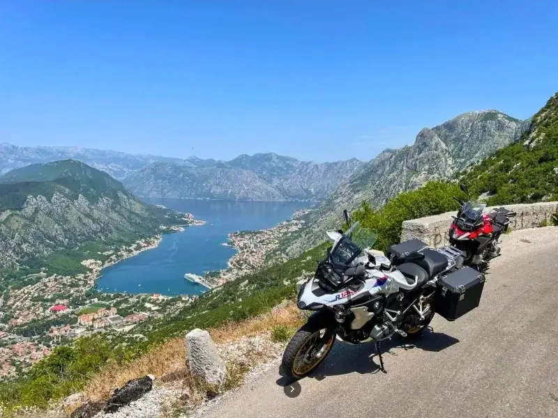 BMW Motorcycles in Balkan Montenegro Tour Kotor Bay