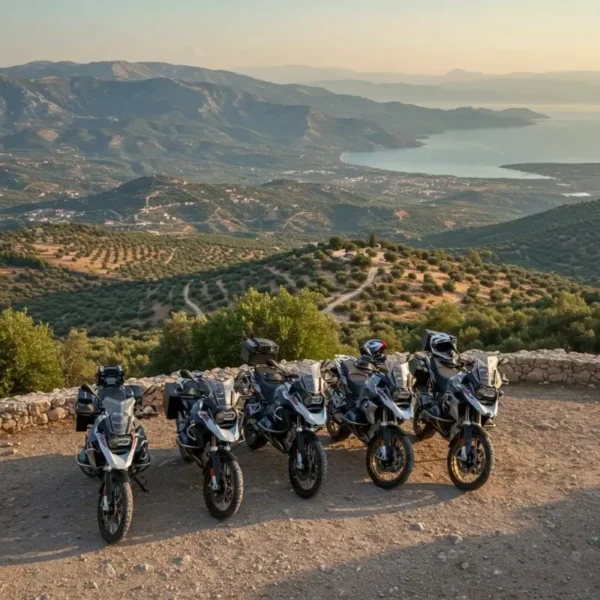 Motorcycles on the Troodos view